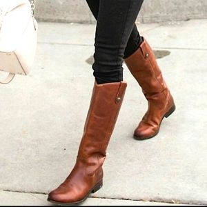 Frye Melissa Button Riding Knee High Leather Boots 6B